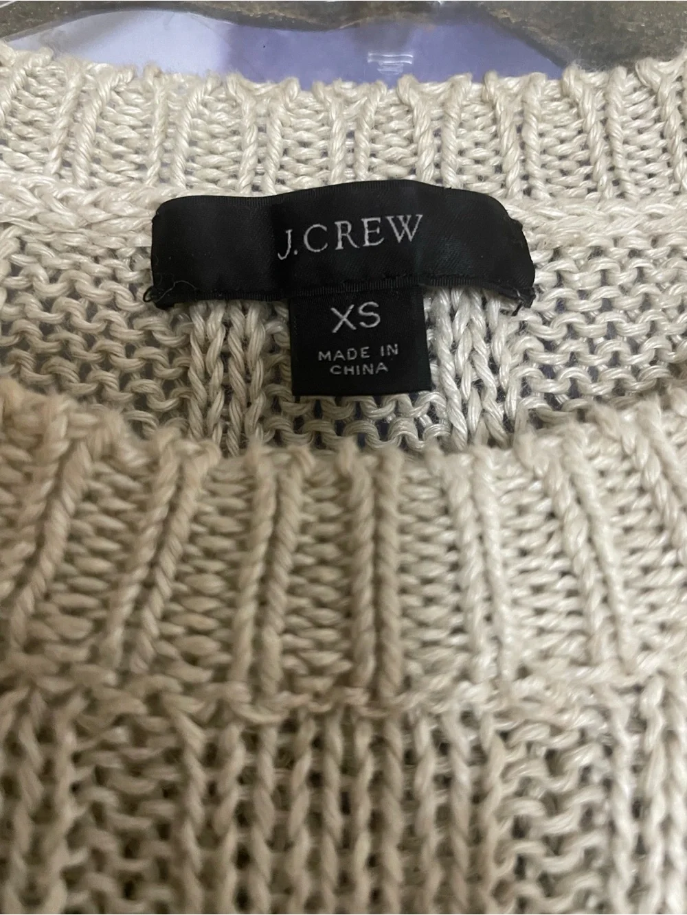 J.Crew 100% Linen Knit Sweater Top Size XS